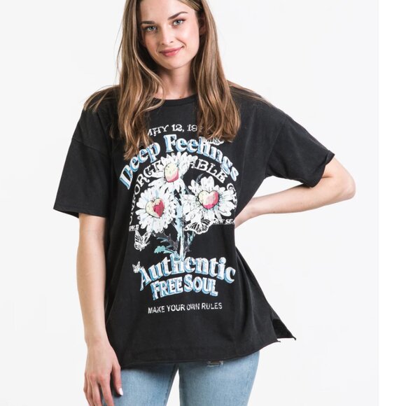 HARLOW BOYFRIEND SCREEN FLORAL TEE - Picture 3 of 7